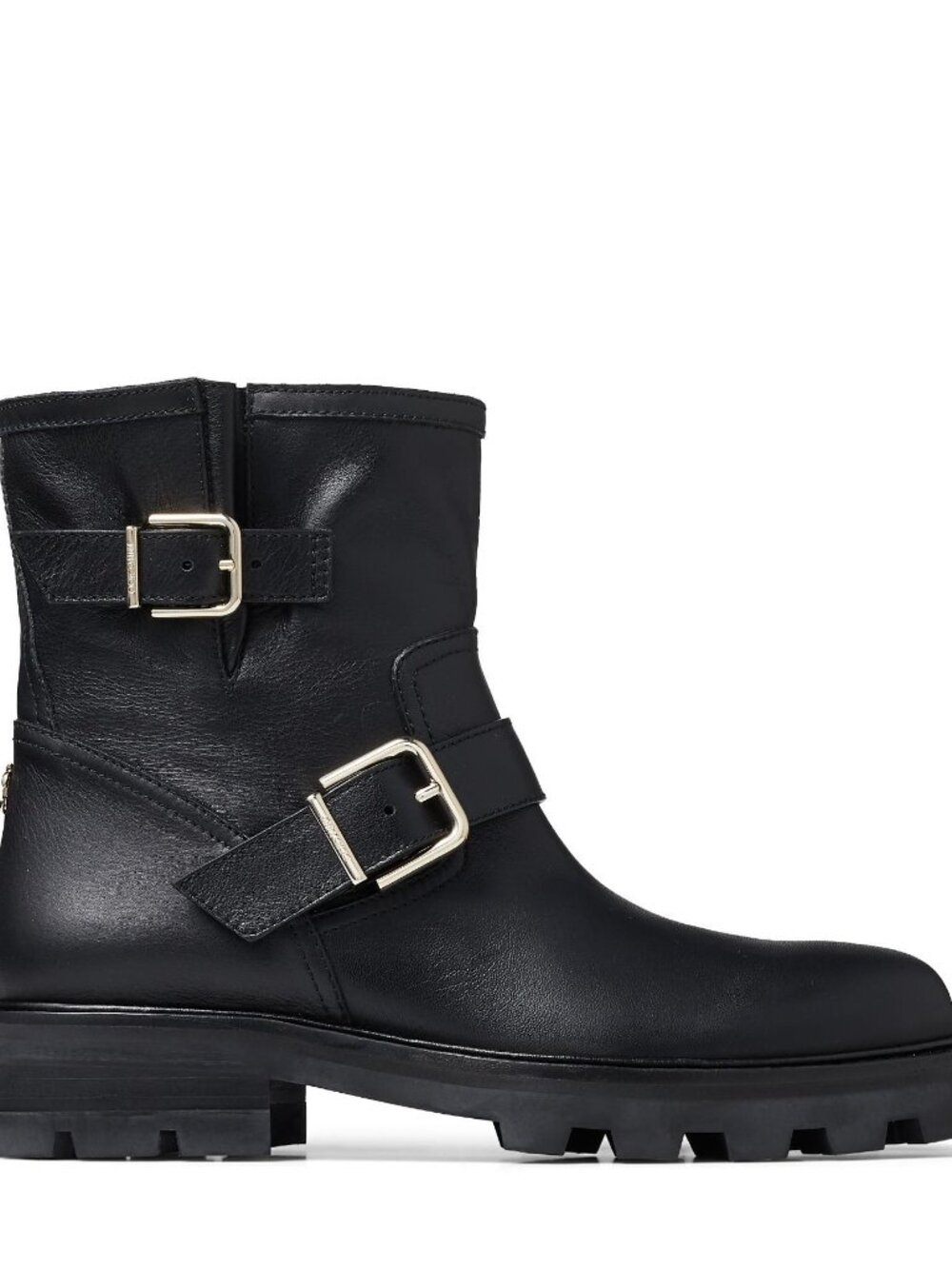 Jimmy Choo Women's Youth ILi Buckle Moto Boots in Blk Sz 37.5 $1075